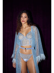 ELSA EMBELLISHED ROBE & LINGERIE SET