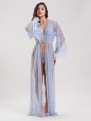 ELSA EMBELLISHED ROBE & LINGERIE SET